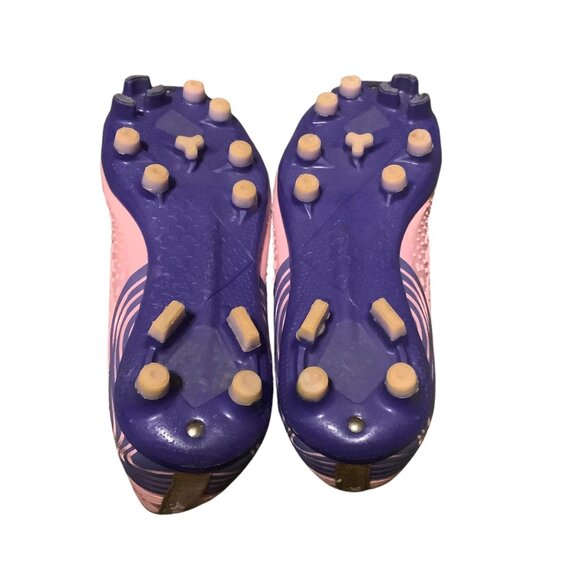Dream Pairs Pink & Purple Kids Soccer Cleats Size 12 Lightweight Lace Up - Picture 4 of 5